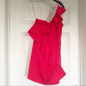 NWT Stylestalker Asymmetric Mini Dress in Red